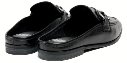 Mila Leren Dames Zwarte Mules - EU 37 / UK 4