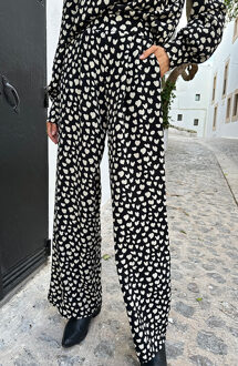 Mila Pantalon Cheetah Zwart Petite/Regular/Tall