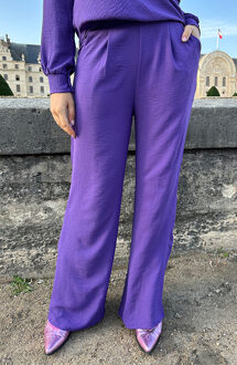 Mila Pantalon Dark Purple Tall Paars
