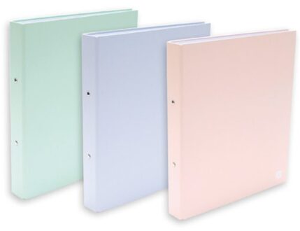 Mila pastel ringband map 4 rings, assorti