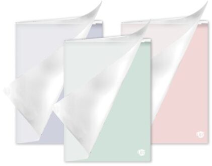 Mila pastel schrift a5, gelinieerd, assorti