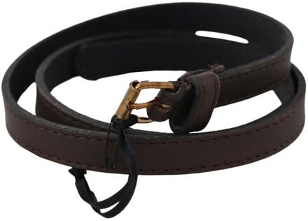 MILA SCHÖN Bruin Echt Leren Skinny Mode Donker - 75 cm