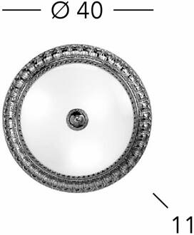 Milady plafondlamp, Ø 40 cm, 24 karaat verguld goud, wit