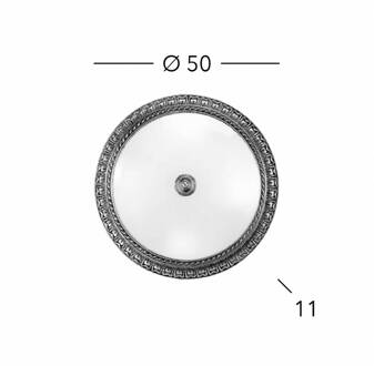 Milady plafondlamp, Ø 50 cm, antiek messing kleur antiek messing, wit