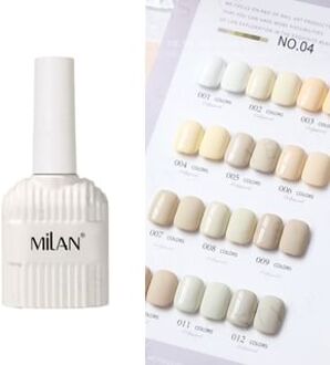 Milan 12 Color Nail Gel Set Cream Mousse 04 - 12 pcs x 1 set