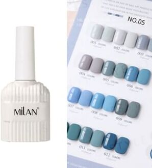 Milan 12 Color Nail Gel Set Fluorescent Blue 05 - 12 pcs x 1 set