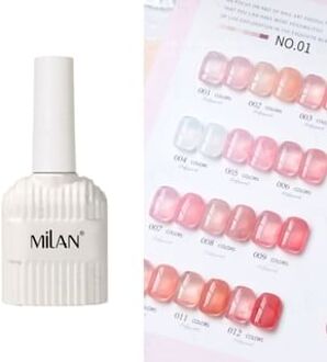 Milan 12 Color Nail Gel Set Peach Jelly Powder 01 - 12 pcs x 1 set