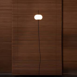 Milan Astros hanglamp met stekker, instelbaar zwart (RAL9005), opaal