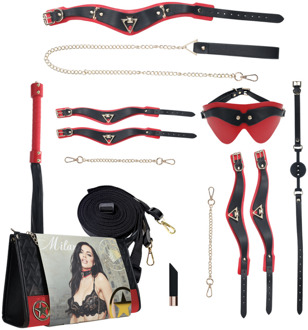 Milan Collectie - Kit met Tas - Zwart/Rood