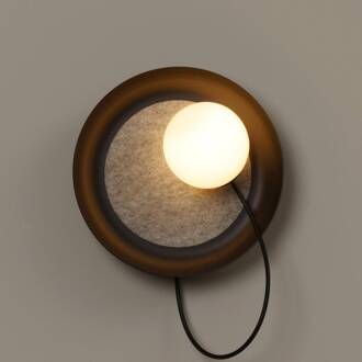 Milan Wire wandlamp Ø 24 cm antraciet antraciet (RAL 7016), grijs, opaal