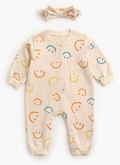Milancel Baby Kleding Glimlach Print Peuter Jongens Jumpsuits Enkele Borst Baby Meisje Romper 18-24M