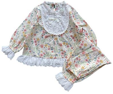Milancel Lente Meisjes Nachtkleding Print O Hals Lange Mouwen Kinderen Pyjama 6T