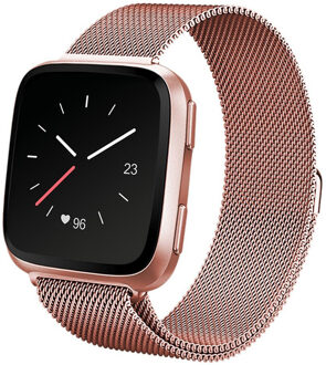 Milanees Smartwatch Bandje Voor De Fitbit Versa Lite,fitbit Versa 2 - Rosé Goud