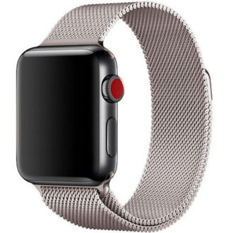Milanese band voor de Apple Watch Series 1 t/m 11 / SE / Ultra (44/45/46/49 mm) - Starlight Sterrenlicht - 49 mm