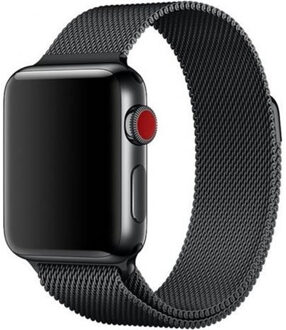 Milanese band voor de Apple Watch Series 1 t/m 9 / SE (38/40/41 mm) | Series 10 / 11 (42 mm) - Zwart - 41 mm