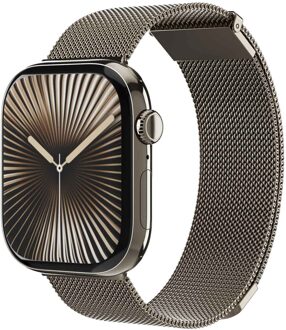 Milanese Loop 2 bandje voor de Apple Watch Series 1 t/m 11 / SE / Ultra (44/45/46/49 mm) - Desert Sand Beige - 49 mm