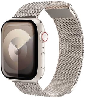 Milanese Loop 2 bandje voor de Apple Watch Series 1 t/m 9 / SE (38/40/41 mm) | Series 10 / 11 (42 mm) - Champagne Wit - 41 mm