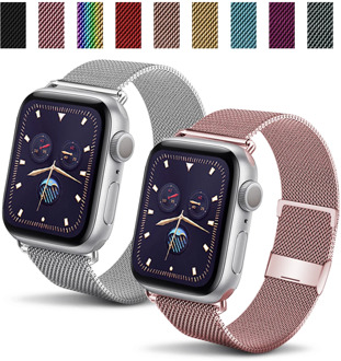Milanese Loop Stainless Steel Metal Watch Band Strap for Apple Watch Series SE 6 5 1 2 3 4 42MM 38MM 44MM 40MM