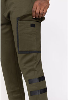 Milano heren joggingbroek zakken op de zijkant kaki stijlvol Groen