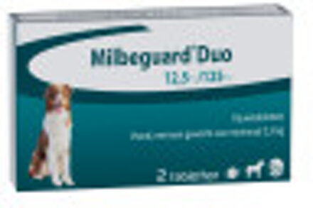 (Milbactor) Duo 12,5/125 mg ontworming hond 2 x 2 tabletten