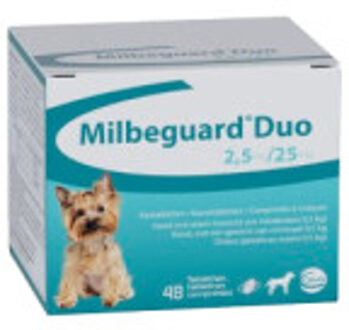 (Milbactor) Duo 2,5/25 mg ontworming kleine hond/pup 48 tabletten