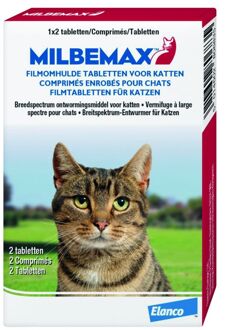 Milbemax Elanco Milbemax Kat - Anti wormenmiddel - 2 tab 2-8kg