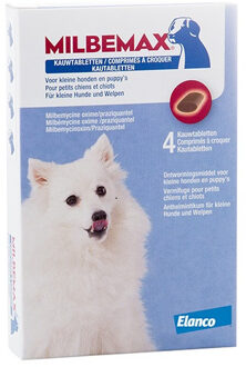 Milbemax Elanco Milbemax Kauwtablet Kleine Hond - Anti wormenmiddel - 12 g 4 tab 1 Tot 5 Kg