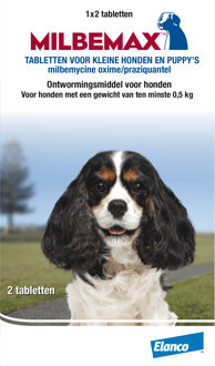 Milbemax Elanco Milbemax Pup & Hond - Anti wormenmiddel - 2 tab 0.5-10kg