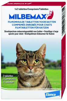 Milbemax ontwormingstabletten kat 2+ kg 8 tabletten
