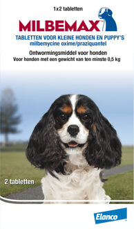 Milbemax ontwormingstabletten kleine honden en puppies 8 tabletten