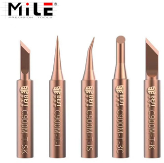 mile 5pcs/Set Welding Nozzle Oxygen-free copper Solder Iron Tip Lead-free Solder Non-stick tin Tip Tool Kit Diamagnetic DIY