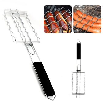 Milieu Hond Map Barbecue Clip Roestvrij Staal Outdoor Koken Vlees Vis