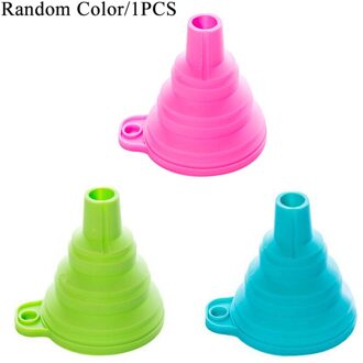 Milieuvriendelijk Siliconen Opvouwbare Trechter Vouwen Keuken Koken Gereedschap Accessoires Effen Telescopische Lange Nek Trechter