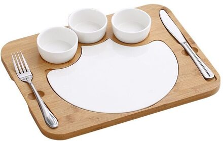 Milieuvriendelijke Bamboe Pizza Lade Huishoudelijke Bakken Pan Lade Band Handvat Steak Bakken Steak Pan