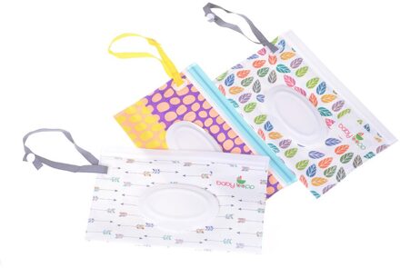 Milieuvriendelijke Clutch En Schoon Doekjes Draagtas Natte Doekjes Tas Clamshell Cosmetische Pouch Carry Snap-Strap Doekjes container willekeurig 1stk