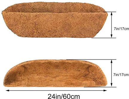 Milieuvriendelijke Half Ronde Coconut Fiber Bloempot Planter Opknoping Kokosnoot Groente Bloempot Mand Liner Tuin Decor 24duim