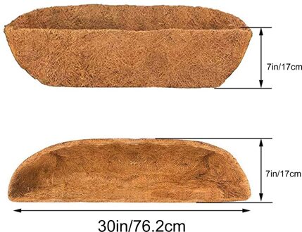 Milieuvriendelijke Half Ronde Coconut Fiber Bloempot Planter Opknoping Kokosnoot Groente Bloempot Mand Liner Tuin Decor 30duim