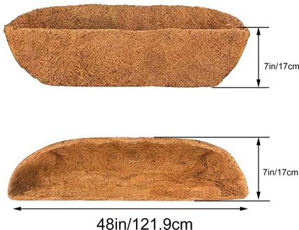Milieuvriendelijke Half Ronde Coconut Fiber Bloempot Planter Opknoping Kokosnoot Groente Bloempot Mand Liner Tuin Decor 48duim