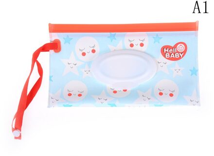 Milieuvriendelijke Natte Doekjes Tas Dragen Clutch En Schoon Doekjes Draagtas Clamshell Cosmetische Pouch Snap-Strap Doekjes container 1