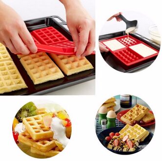 Milieuvriendelijke Veiligheid 4-Cavity Wafels Cake Chocolade Pan Silicone Mold Bakvorm Bakvormen Keuken Bakken & Gebak Gereedschap