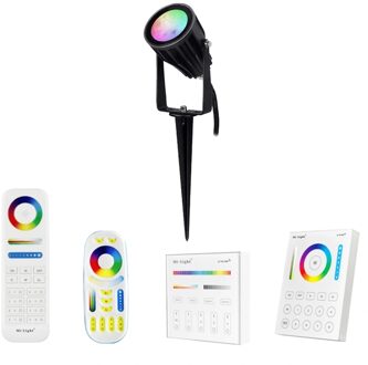 milight 1-4 RGBWW wifi led tuinspot set 6 watt met afstandsbediening