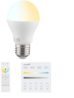 milight Dual white led lamp set met afstandsbediening 6w e27