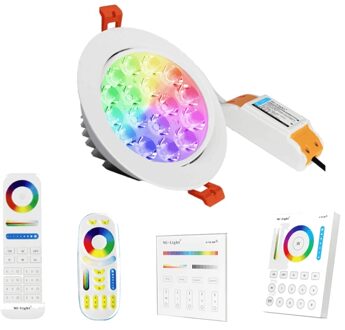milight RGBWW complete set met 1-4 led inbouwspots 9 watt - met bediening