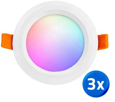 Milight RGBWW led inbouwspot downlight 6 Watt - Voordeelset van 3 stuks