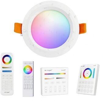 milight RGBWW led inbouwspot met 1-4 downlights 6 Watt inclusief afstandsbediening