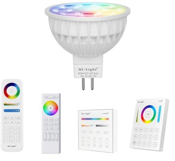 milight RGBWW LED spot met afstandsbediening 4W MR16 fitting 1 tot 4 spots