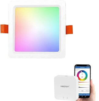 milight RGBWW led vierkante downlight 9 watt mét wifi module