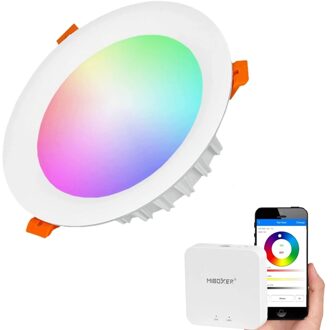 milight Wifi set met 1 tot 4 RGBWW led inbouwspots 18 Watt