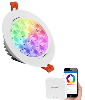 milight Wifi set met 1 tot 4 RGBWW led inbouwspots 9 Watt