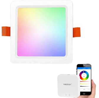 milight Wifi set met 1 tot 4 RGBWW led vierkante downlights 9 watt
